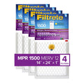 Furnace 1500 14x24x1, Air Filters MPR, and Bacteria 4 3M Smart & Filter, Filtrete MERV Virus Allergen, HVAC by 12,