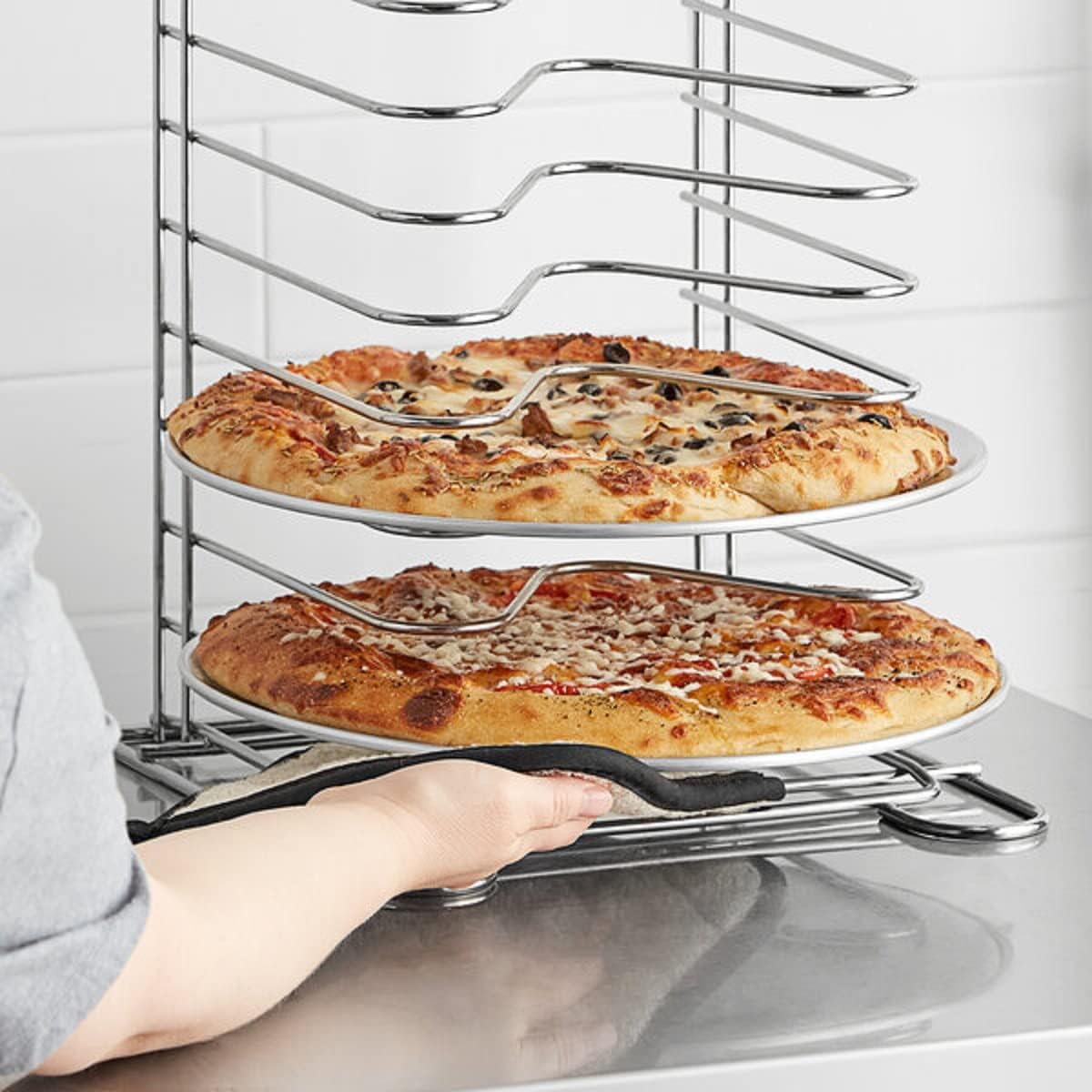 Set Coupe Tray of Pizza Home Kitchen 13” Style Round & Pan Bakeware Tray TrueCraftware- Pizza Baking for Baking Tray Restaurants Tray Pizza Pan 6 Round Aluminum Pizzeria -
