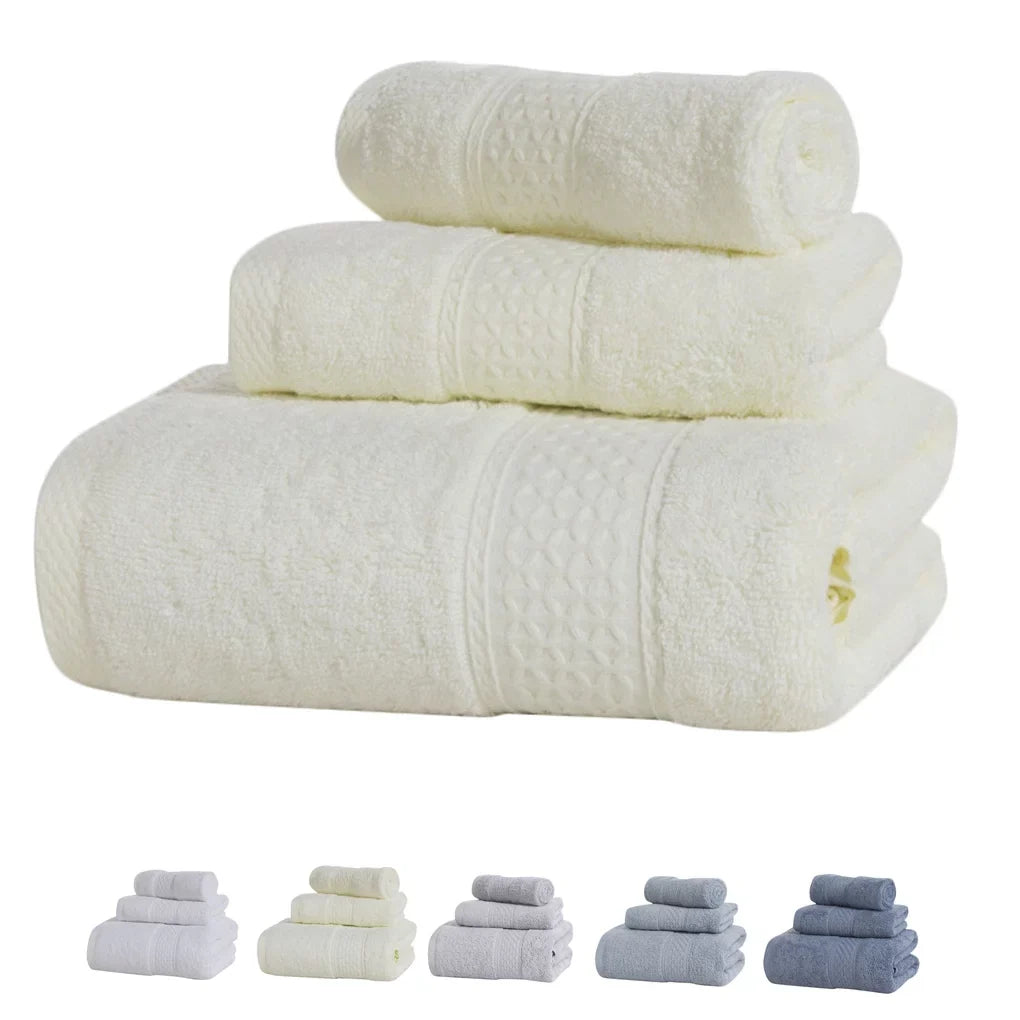 Cotton Pcs/set Medium Towel Hotel Cleaning Grey 3 Drying Hands Absorption Home Body Towel, Face Water Sweat