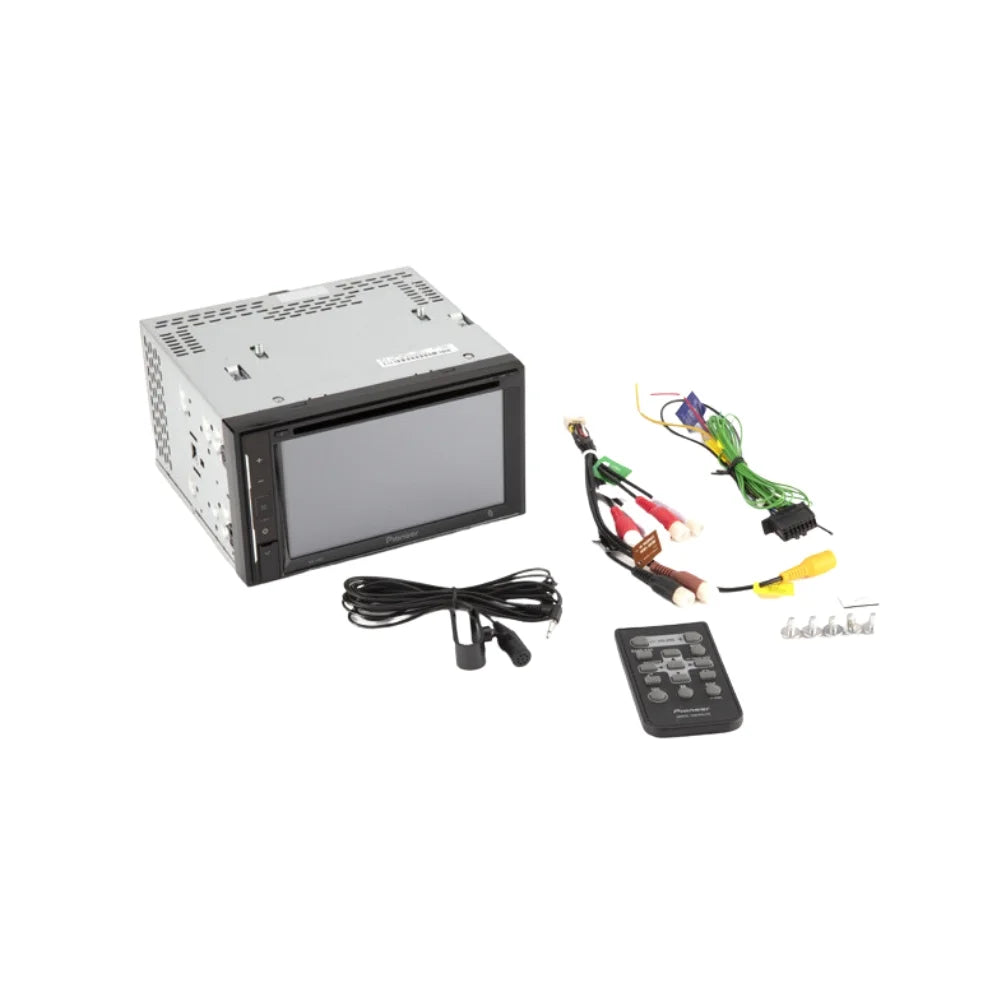 KIT395 Stereo - /Bluetooth Backup Din Bundle Double Pioneer Car 2004-2008 F-150 for with Radio Kit Camera, Mounting Installation and Touchscreen DVD Ford - Kit Multimedia