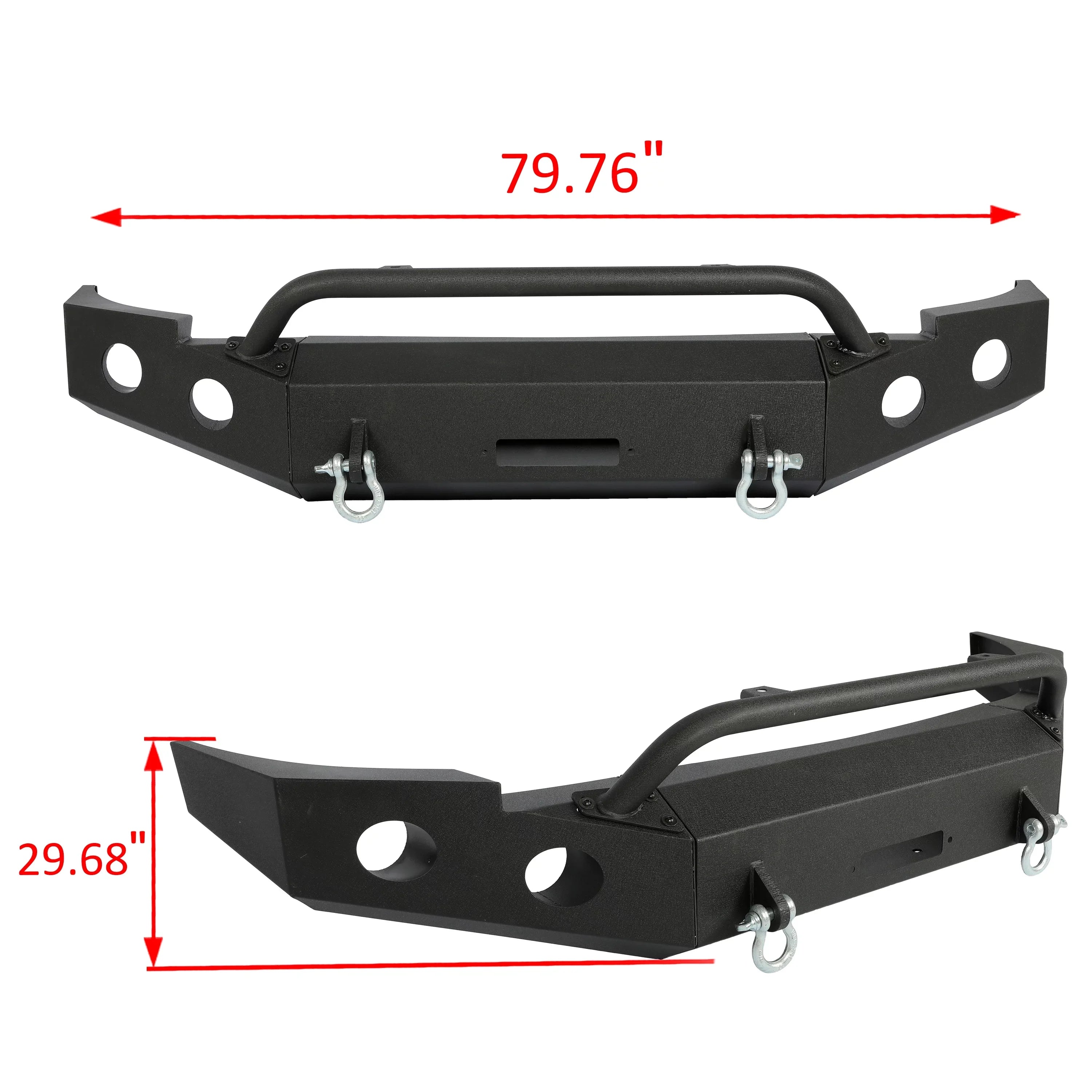 2013 Chevy D-Rings Front 2010 2007-2013 2011 Bar 1500 W/ Bumper 2012 Push 3-Piece Modular 2008 HECASA Silverado 2009 for