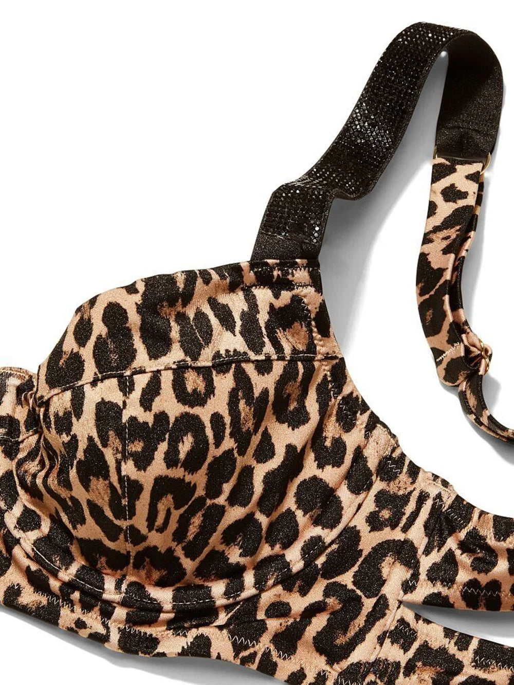Victoria’s Bikini Size 38D Swim NWT Secret Strap Top Wicked Shine Print Animal