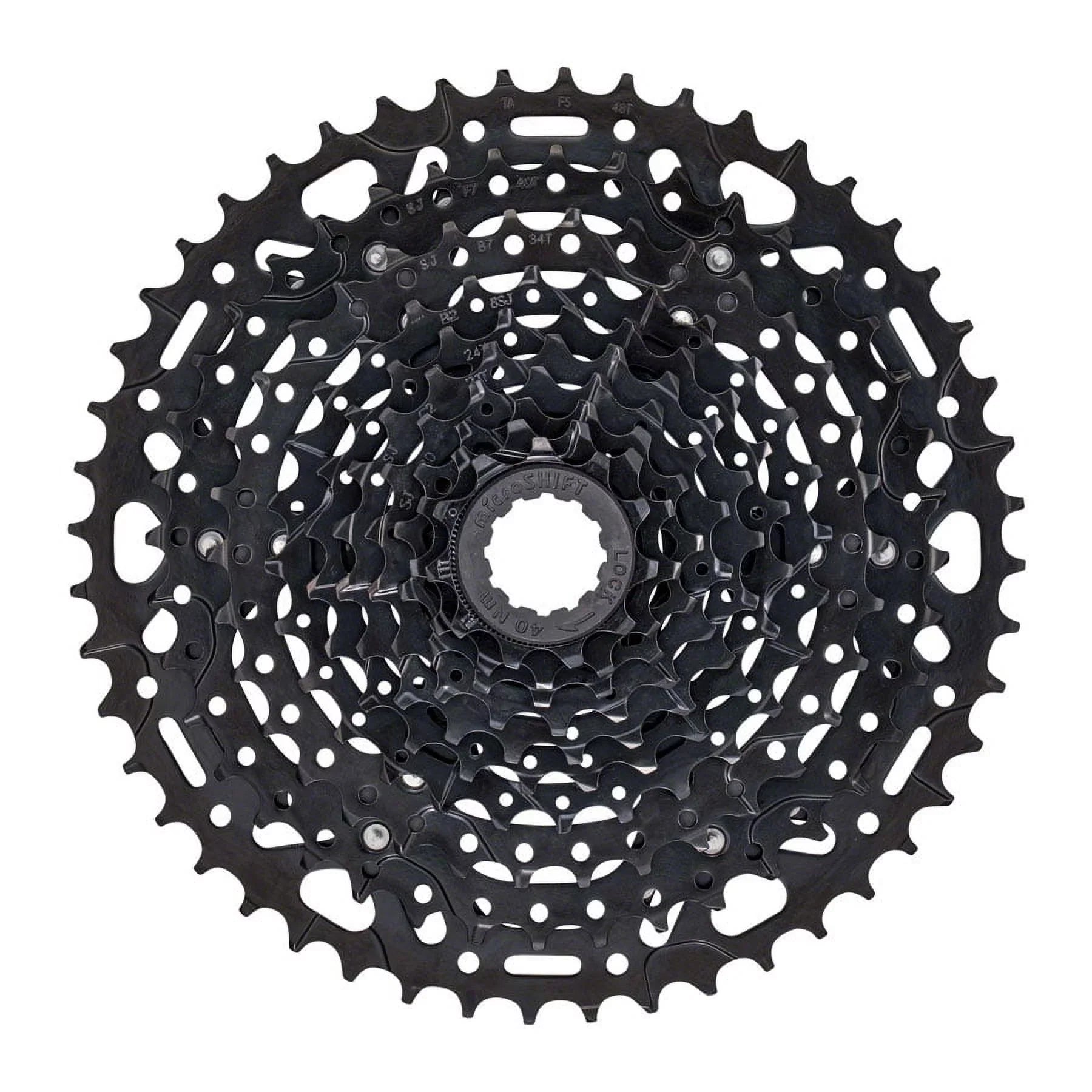 Steel 11-48T, ADVENT Cassette X microSHIFT 10 Hardened ED Cogs Speed, Black, -