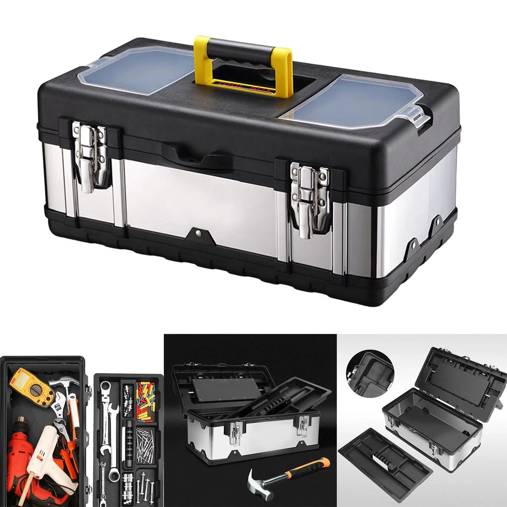 Repair Carry Plumber Lockable Storage Tools Case for Car 17inch Toolbox Trunks Case