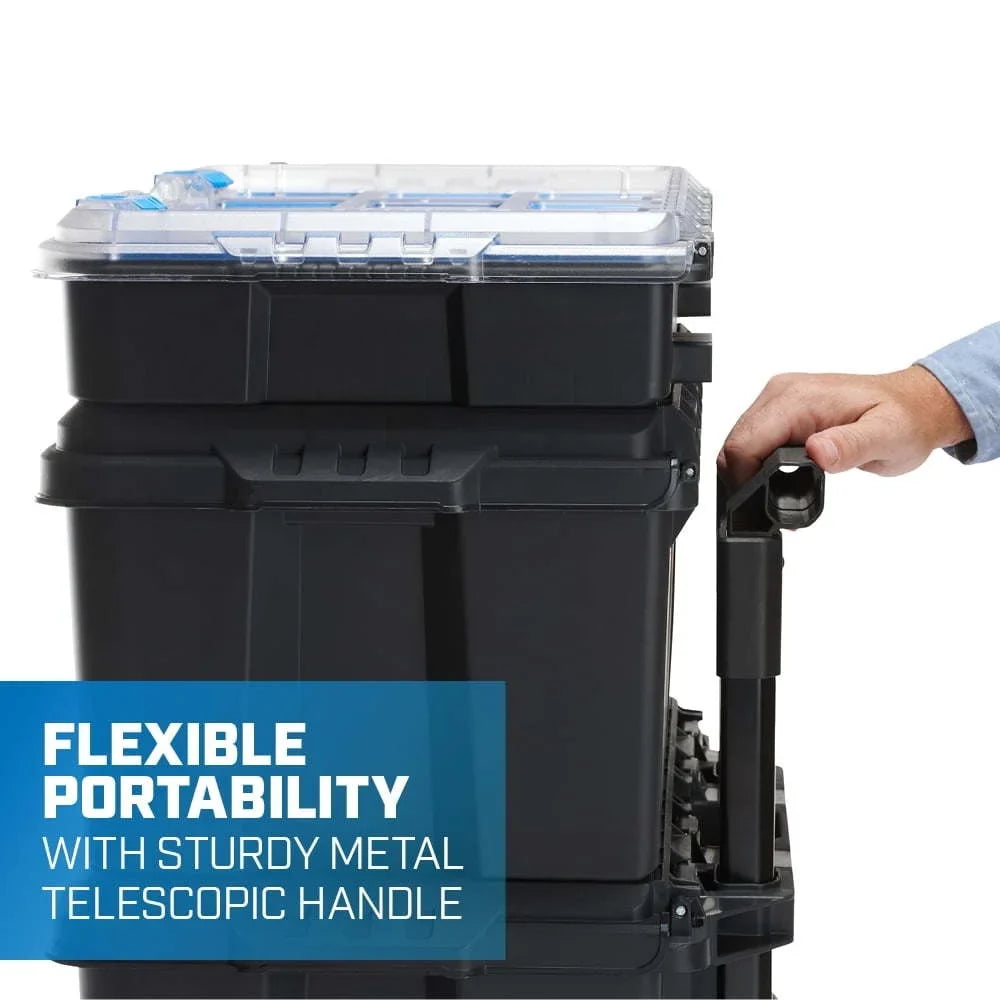 3 Storage Mobile for and Organization, System Toolbox Resin Plastic Toolbox Piece Stack System, Modular