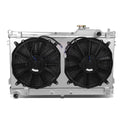 W/ gen MX-5 Cooling 1990 Bolt-on Mazda 1st - Miata Radiator to For Dual 2-Row Motoring Core DNA NA RA+FS-MM90-2 Fan Aluminum 1998 Shroud