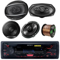 Car Stereo Speaker 50' Enrock Speaker, Way 2x DIN Speakers, Car Inch 2 TSA6967S 6"x9" 4-Way Pioneer 2x Wire DSX-A410BT 6.5" Pioneer 16G Coaxial Sony Audio Receiver, Single 450W