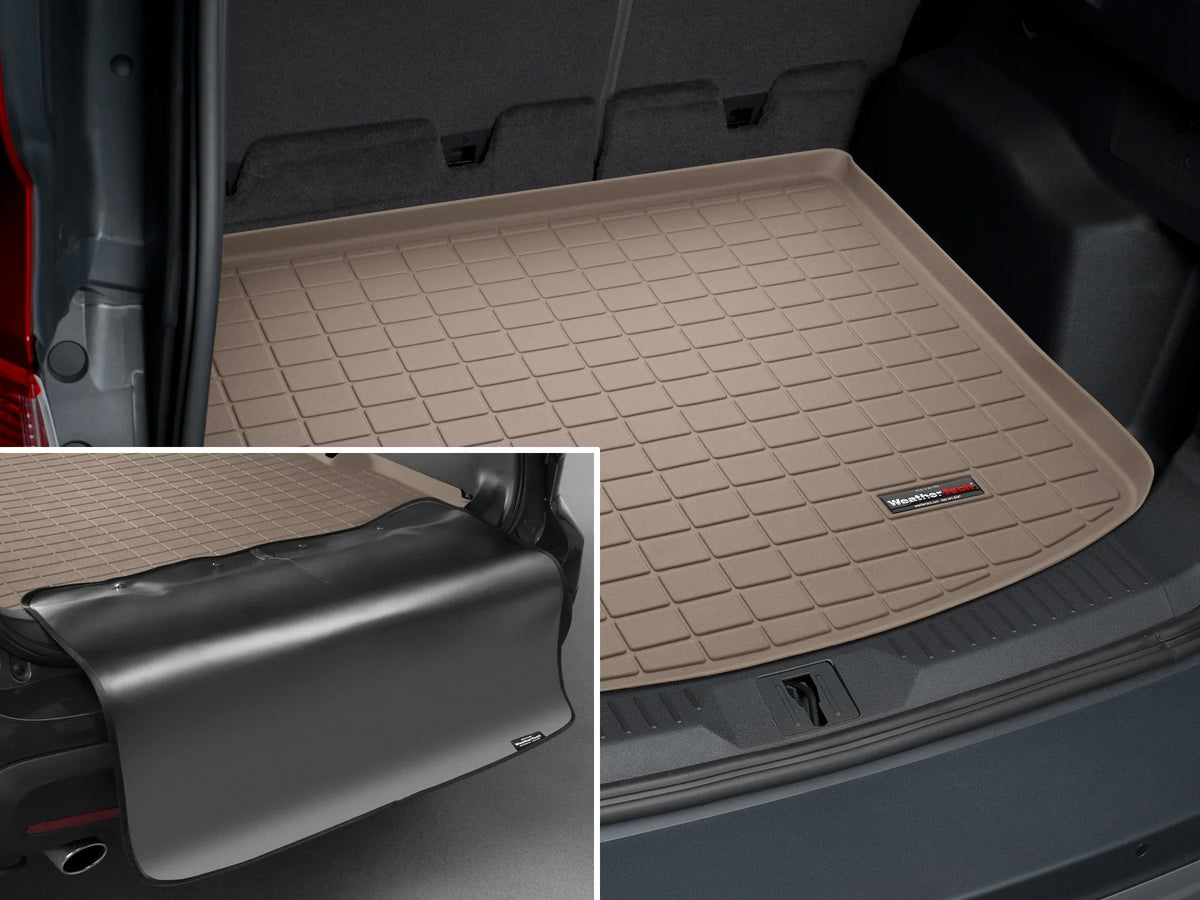 2nd MKC compatible - Bumper Liner Cargo Trunk Seating with Escape, With WeatherTech with Bumper Protector, Tan Protector Behind Row