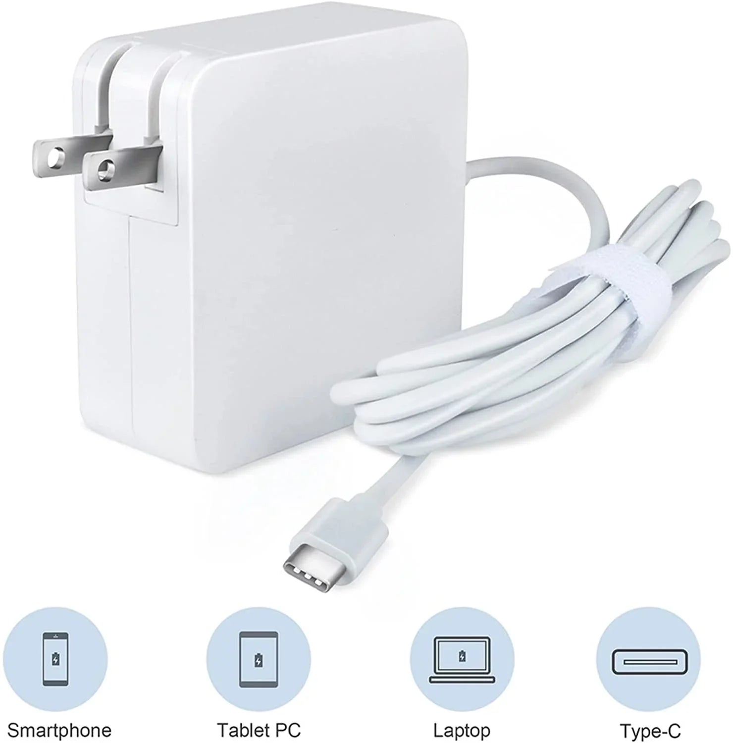 Type-C K-MAINS Gen Replacement USB for Adapter 81ER Type 100e 65W Chromebook AC Charger Lenovo White 1st