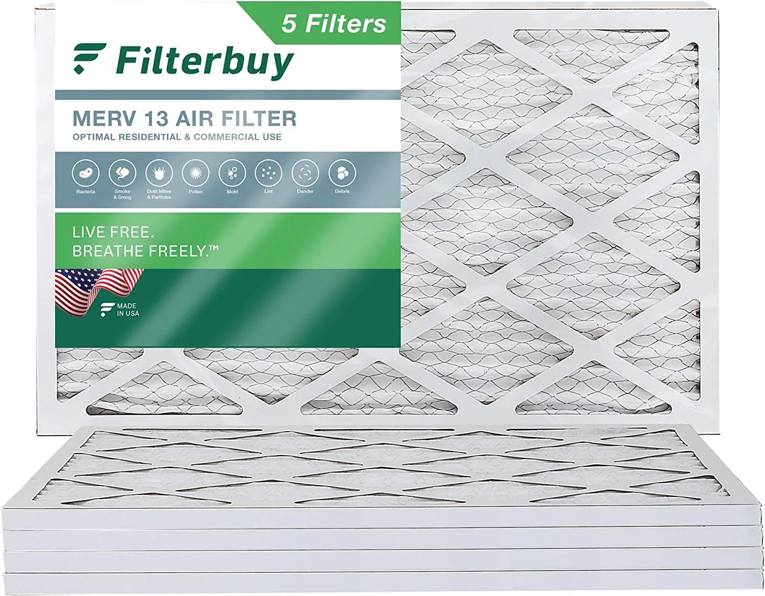 24x36x1 13 Pleated Air Filterbuy Furnace HVAC MERV Filters AC (5-Pack)
