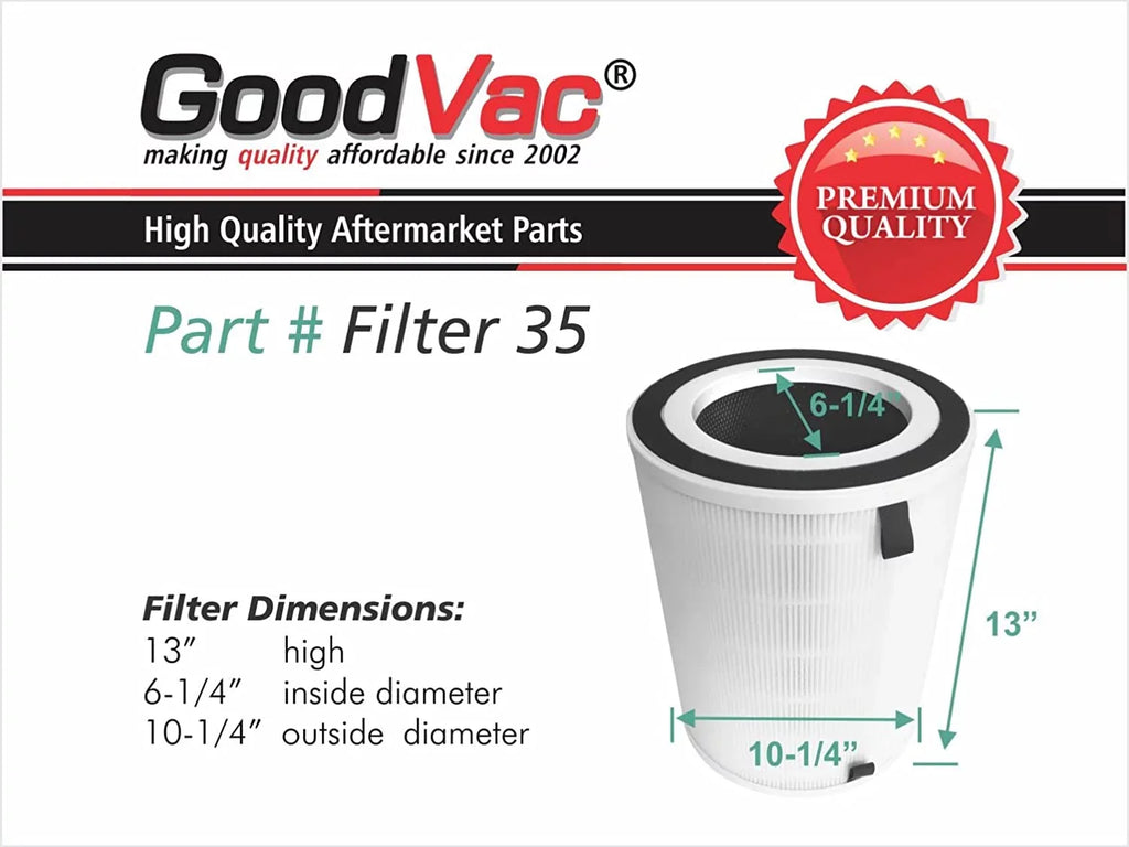 KJ580 H13 COLZER Compatible with Filter HEPA GOODVAC True