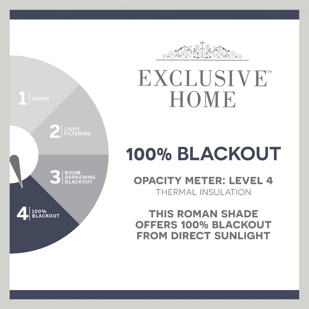 Shade, Exclusive 34"x64", Grey Home Esme Blackout Roman Dark Total