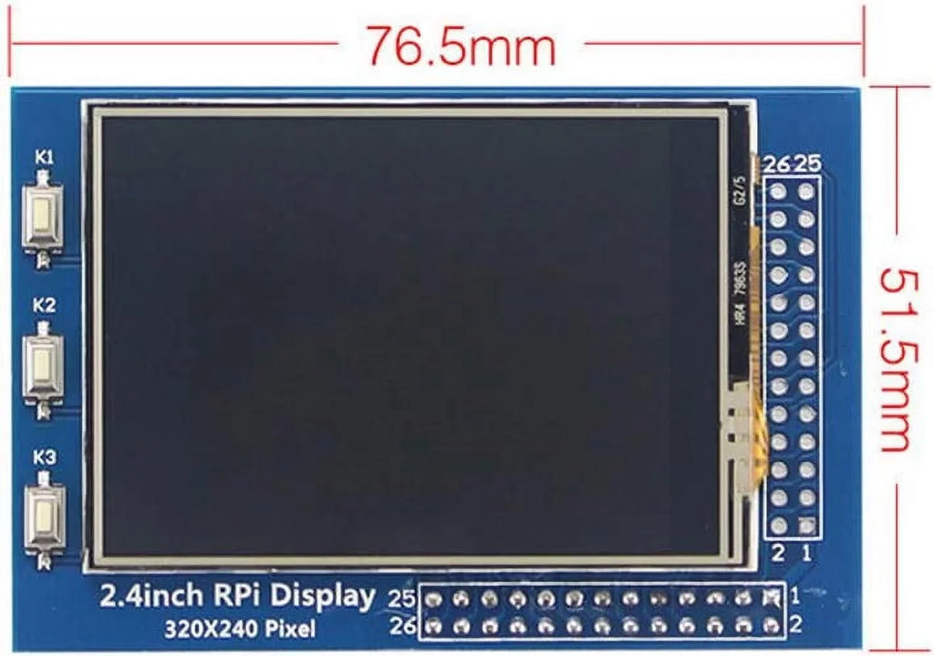 2.8 Display Resistance /3B+ 4B SPI Compatible Treedix with Touch inch Pan LCD Raspberry Touch with Interface Color Pi Screen TFT TFT Screen