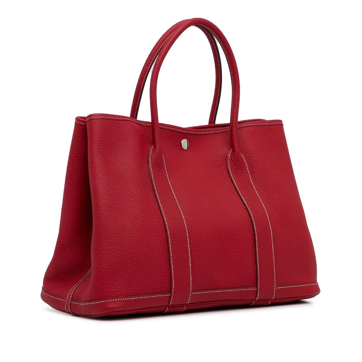 Leather Bag Red Negonda Tote 36 (Good) Authenticated Party Calf Pre-Owned Hermès Garden Unisex