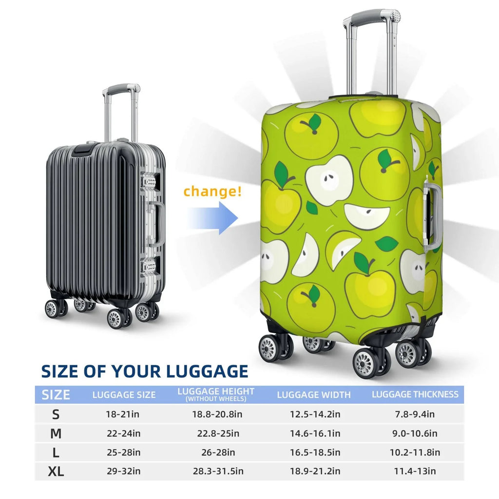 Cover Luggage Green Print - Inch Junzan Protector Suitcase Fits Fashion Apple 18-32 Luggage Washable