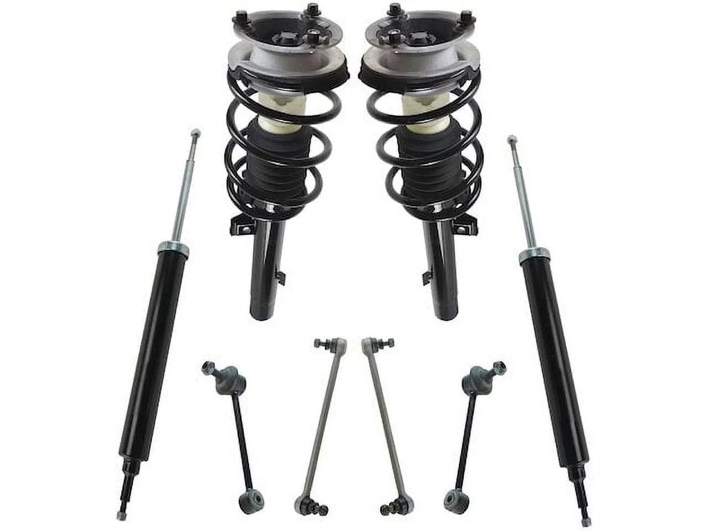 328i 2007 Absorber Front Strut - Compatible and - Piece Assembly 2012 - Bar 2009 2010 2013 Coil 8 Shock RWD 2008 Kit Suspension 2011 with BMW Rear Spring Sway Link
