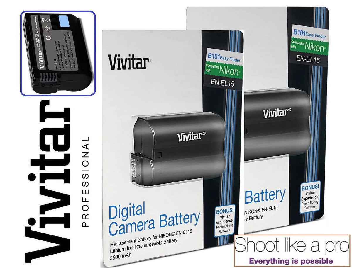 Capacity Nikon Hi D7100 D7000 D810 D800 D7200 2-Pcs Battery EN-EL15 For