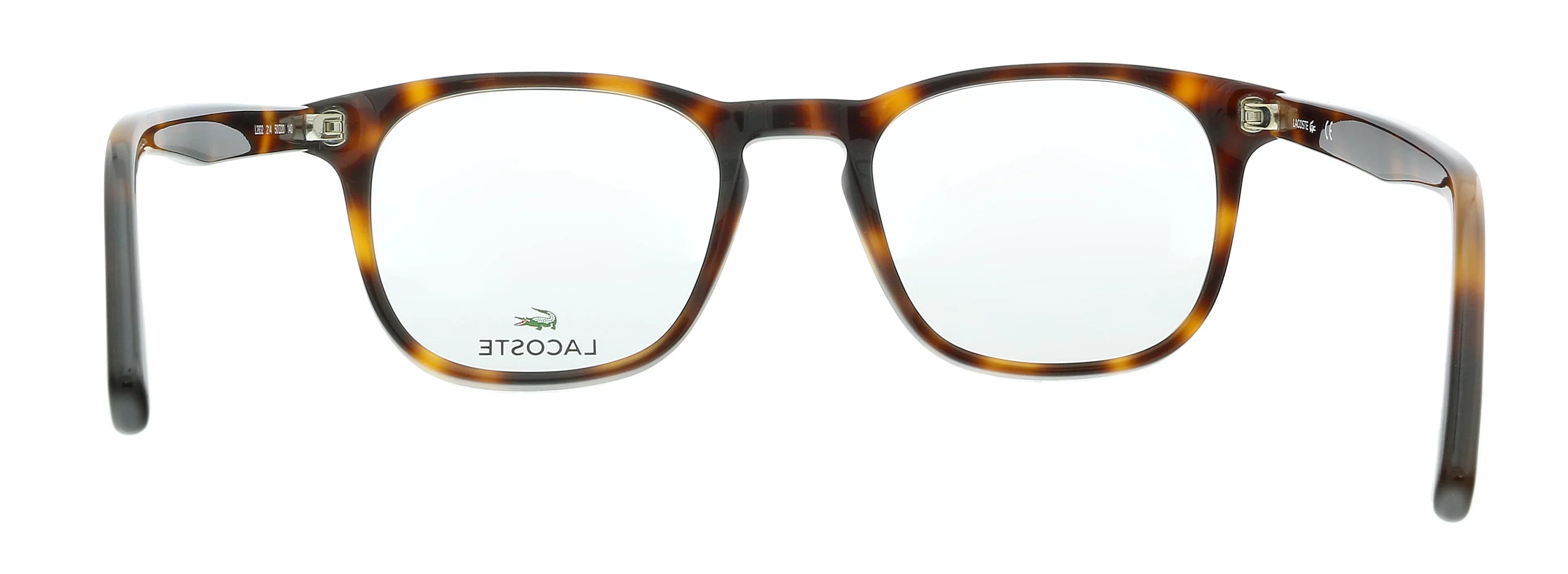 for mens L2832 Havana Modified Rectangle Eyeglasses Lacoste 214