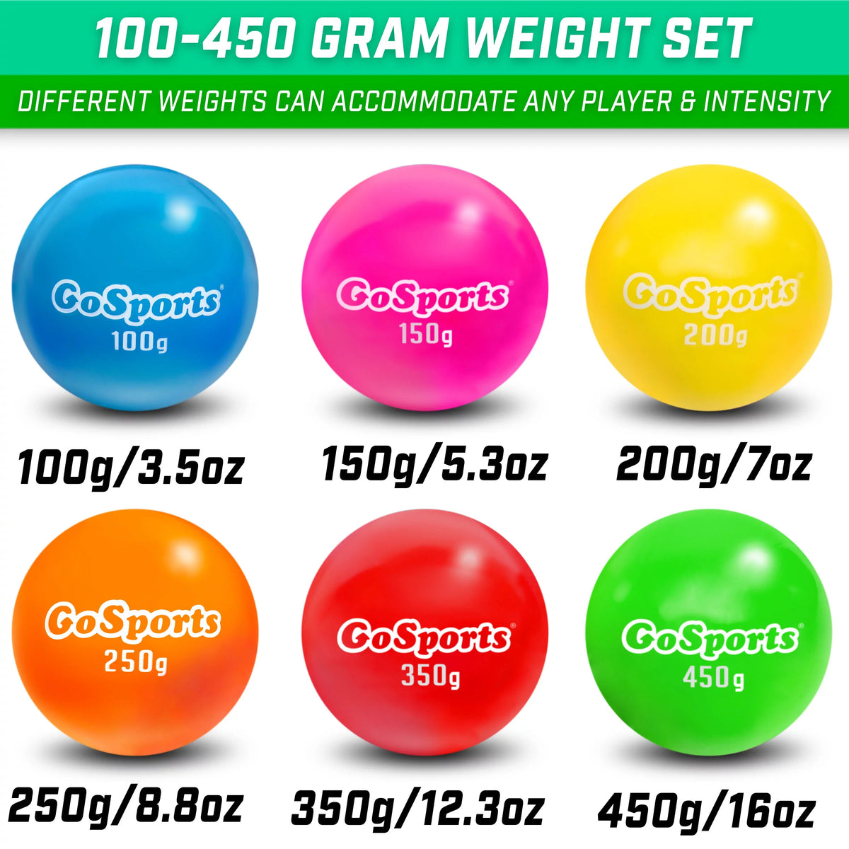Set 6 Softball GoSports Pro & - Baseball for Plyometric Balls Training Weighted Pack