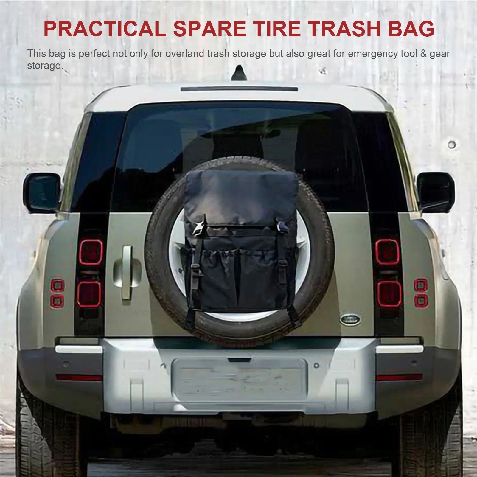 Multi-Pockets Off-Road Gear Storage Bag Travel Lixada Tool Spare Camping Tire Car Organizer Cargo Backpack for