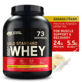 73 Standard Nutrition, Cream, Gold 100% Powder, Protein 5 Optimum Banana Servings lb, Whey