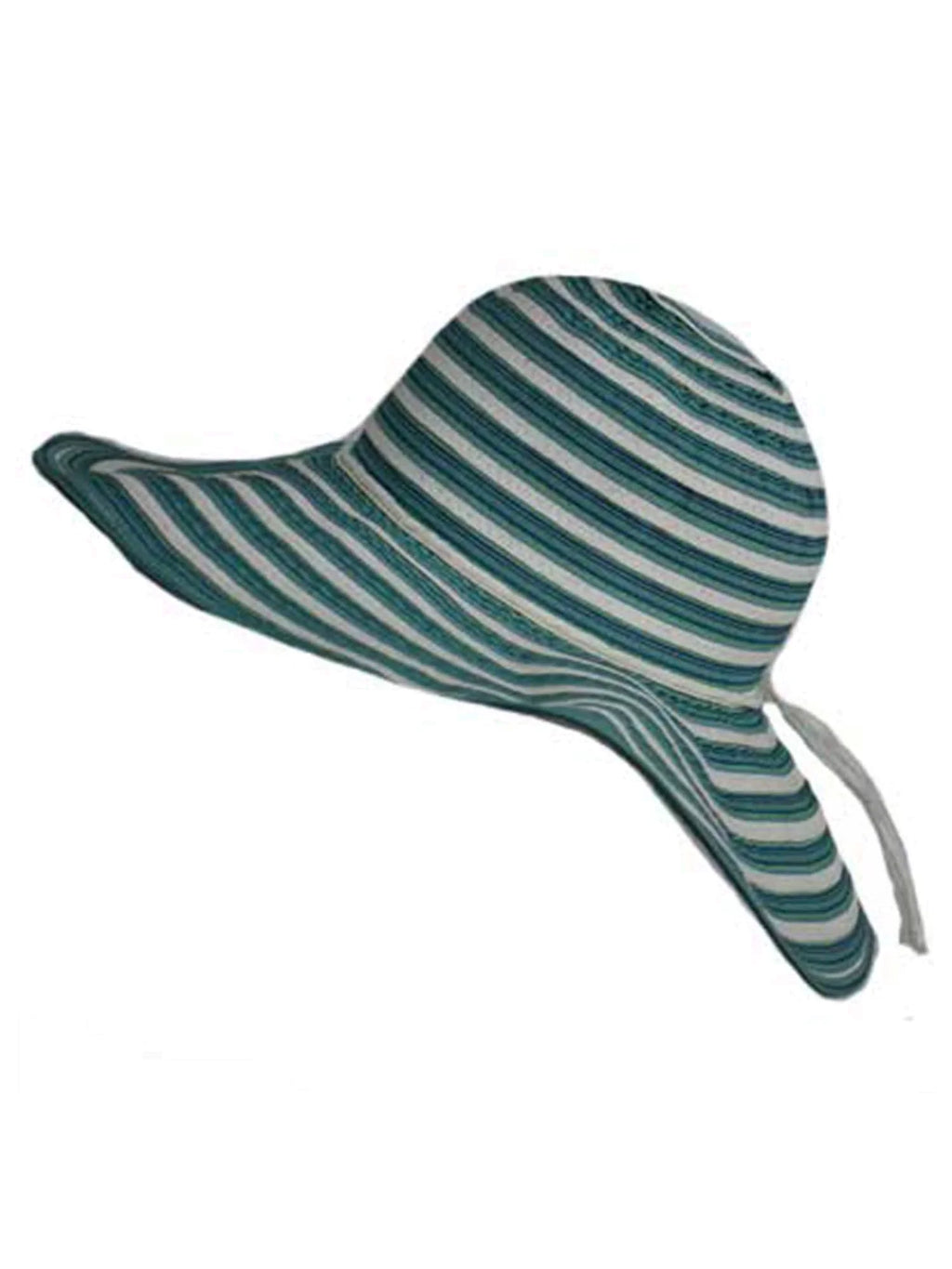 & Wide Turquoise Hat Lovely White Brim Floppy