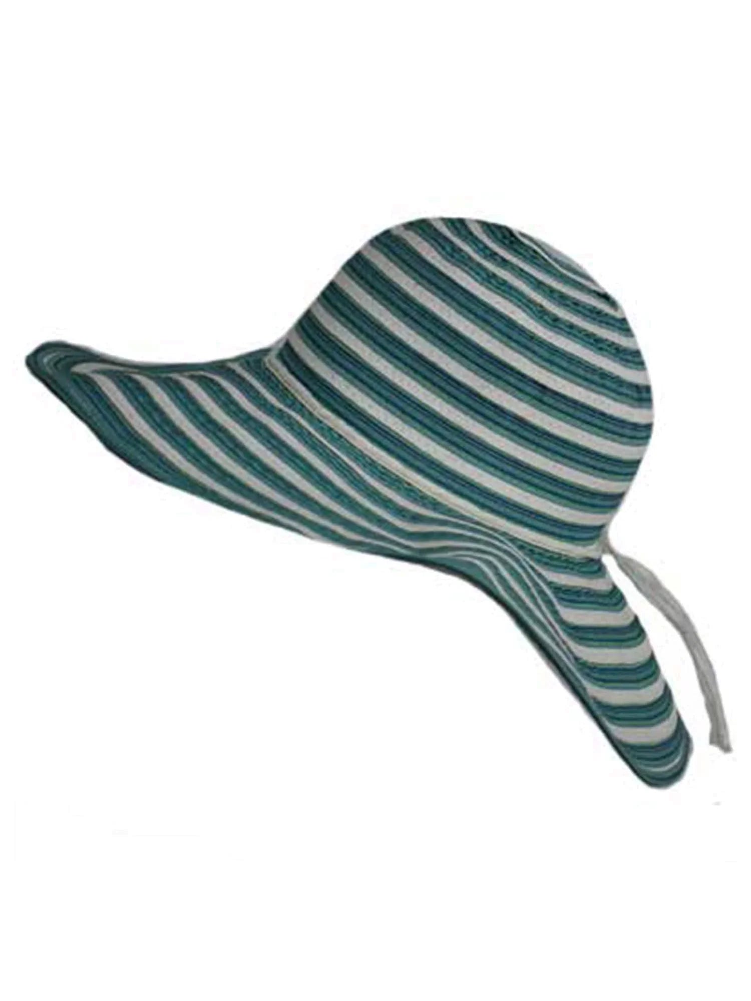& Wide Turquoise Hat Lovely White Brim Floppy