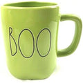 Ceramic Dunn Rae Halloween Green BOO Mug