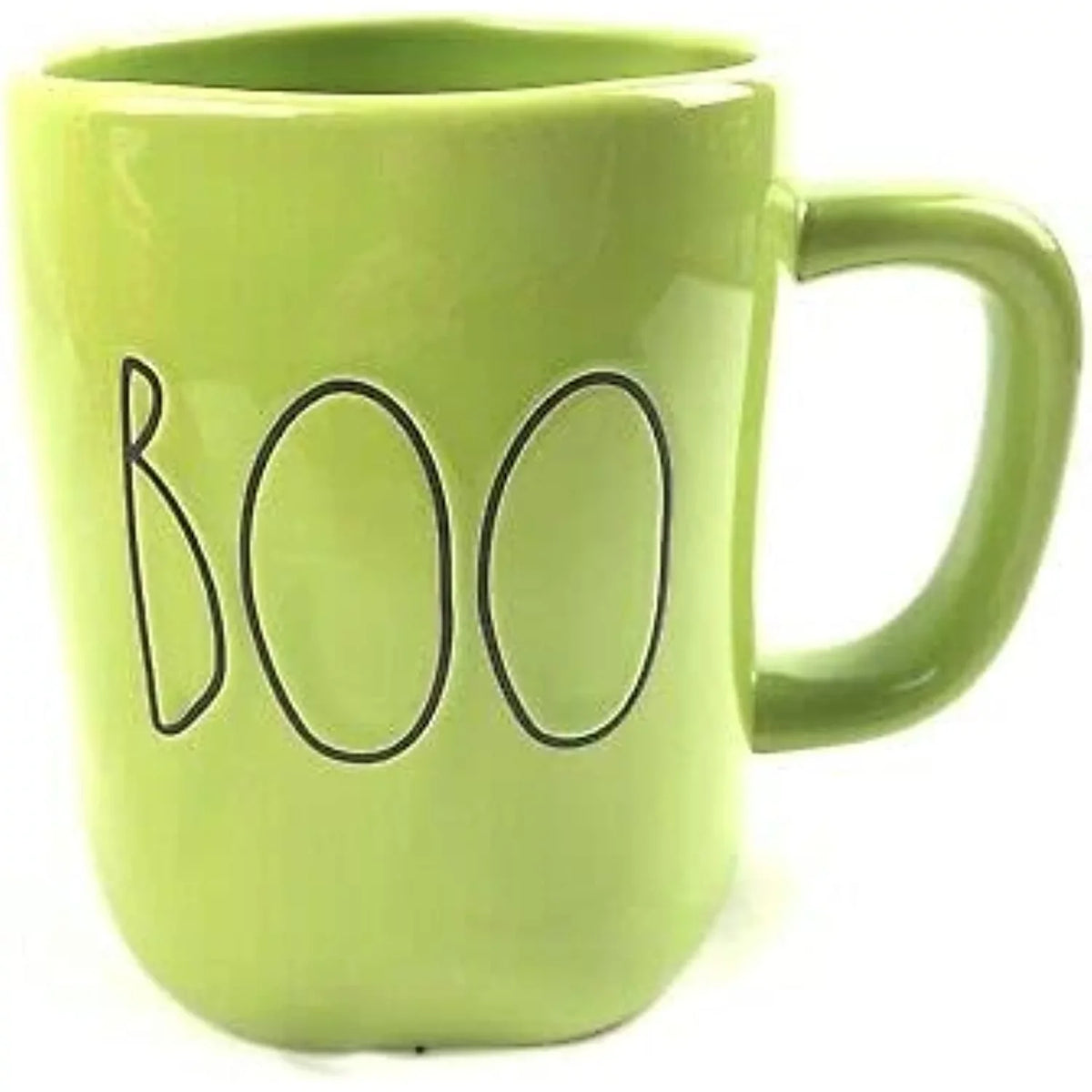 Ceramic Dunn Rae Halloween Green BOO Mug