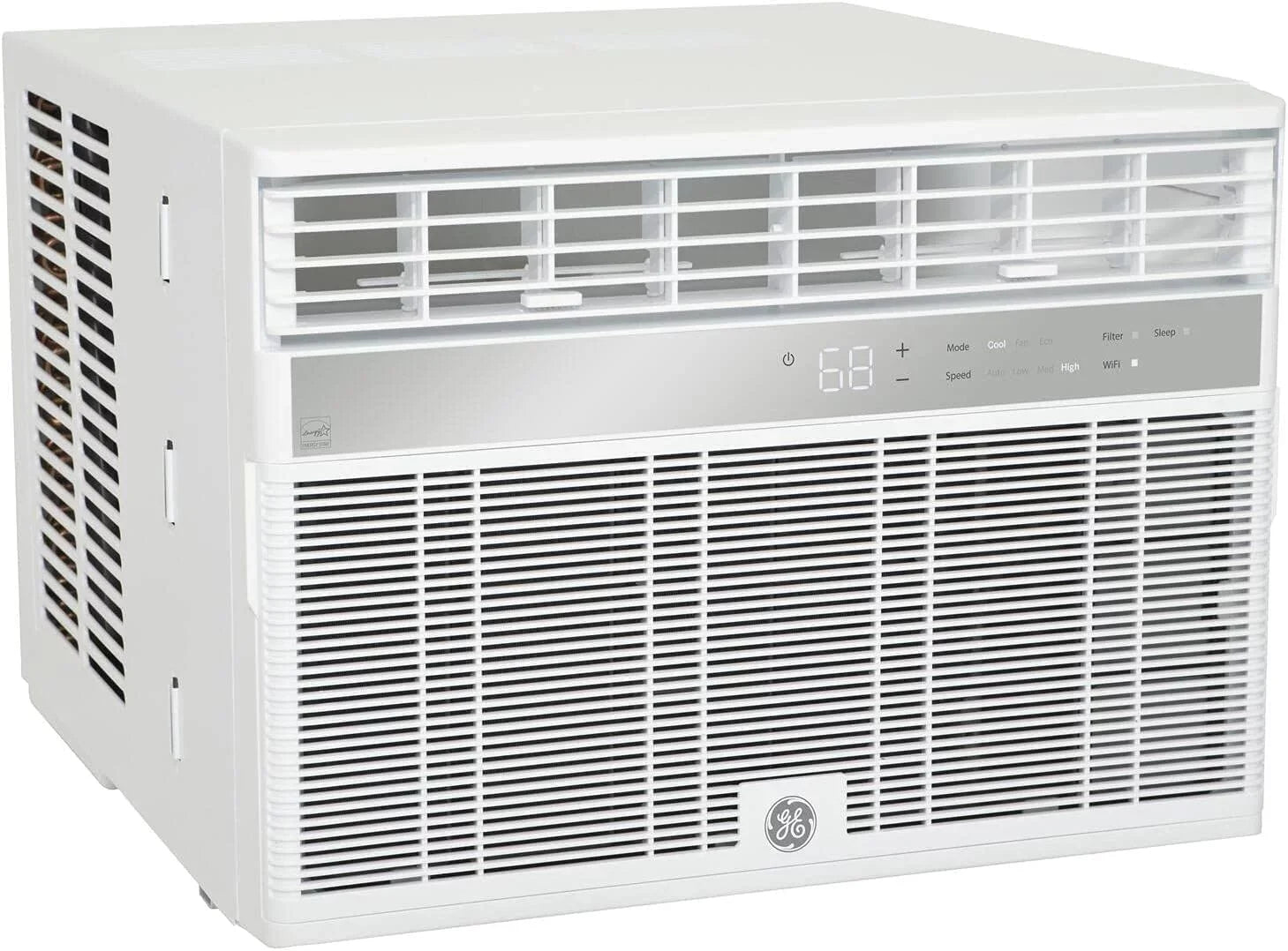 Air Window 3 Conditioner Capacity Smart 11.4 in Volts Fan GE with Cooling Chassis 115 Speeds White Fixed Connect and BTU 8000 AHY08LZ Wifi CEER