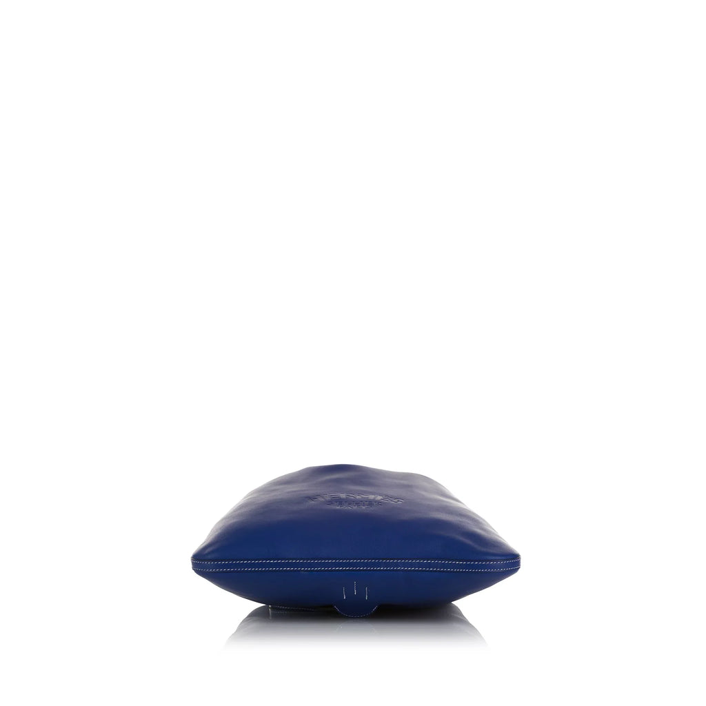 New) (Like Unisex Leather Hermès Pre-Owned Blue Calf Authenticated Bridado Cheri Backpack