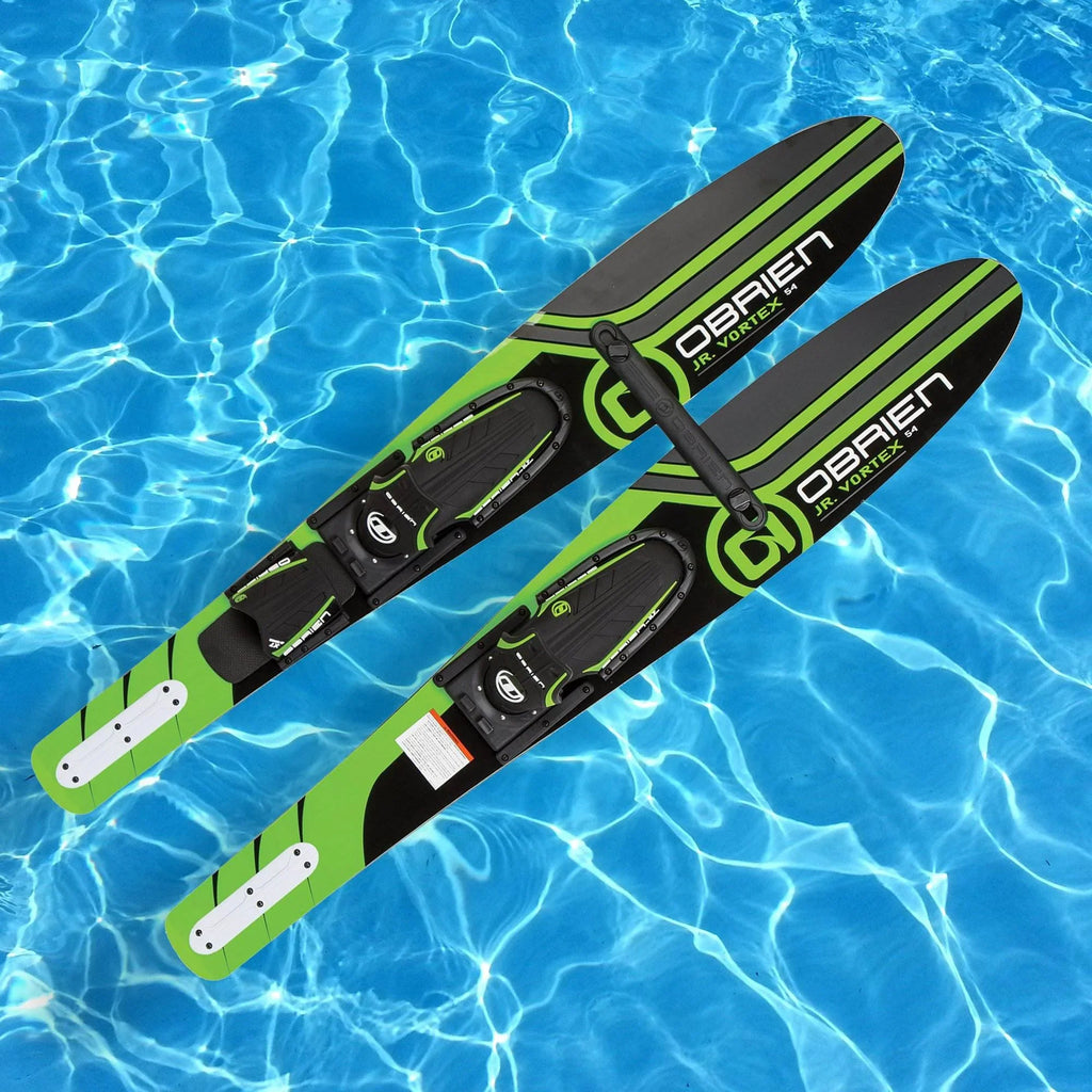 (6 54" Green 7, Pack) Combo Kids Size Size Adjustable OBrien Water Skis, 2-Mens