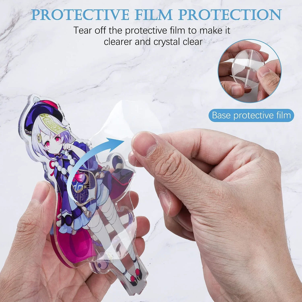 Fans' Characters Exquisite Collection Character Acrylic Game Figure,Colorful for Impact Stand and Design (Mona) Genshin