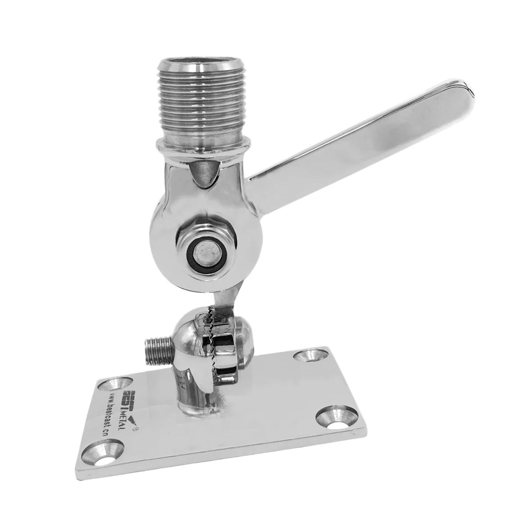 for Ratchet Stainless Base VHF Dinghy Adjustable Mount Kayak Boat Steel Marine Radio Inflatable