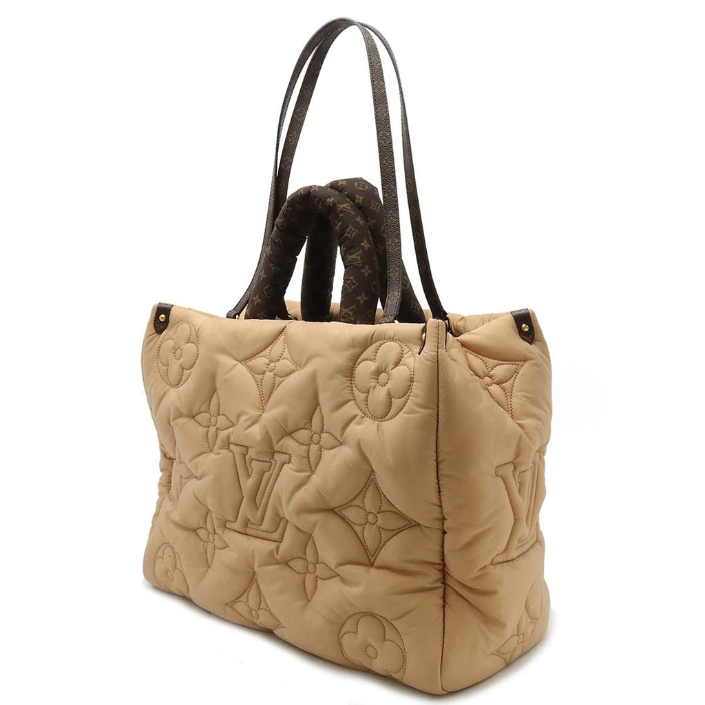 VUITTON (Like Tote Beige Shoulder M59007 LOUIS Pre-Owned New) Pillow LV the GM On Handbag Bag Large Go