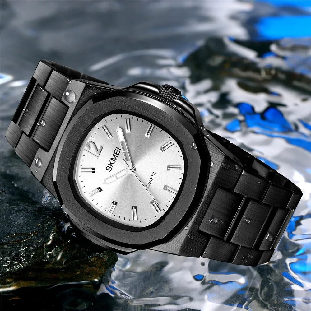Luxury Watch Steel Business Gold Male For Men Gift Wristwatch Quartz