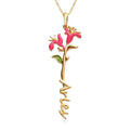 Pendant Sterling Size Aries Women Women Gold Birthday Birth Enameled Women Shop for for Jewelry Honeysuckle Gifts 925 for Plated 14K 16-18" Green Zodiac Silver Pink LC Yellow Gifts Necklace
