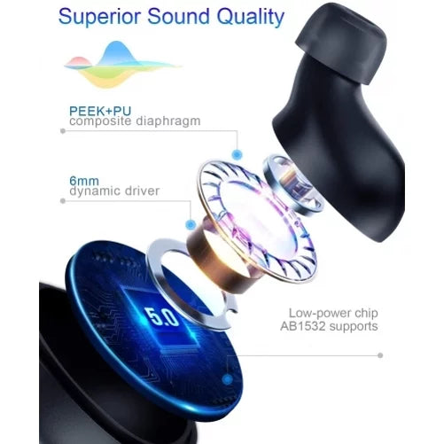 Stereo Max Max (2023) Hands-free Fire Mic Headphones Fire (2023) - Compatible Case Charging for 11 Wireless Tablet TWS With Headset Amazon True 11 Earbuds Earphones Amazon