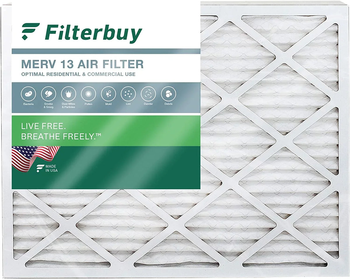 AC Filterbuy (1-Pack) Air MERV Pleated HVAC Furnace Filters 20x23x1 13