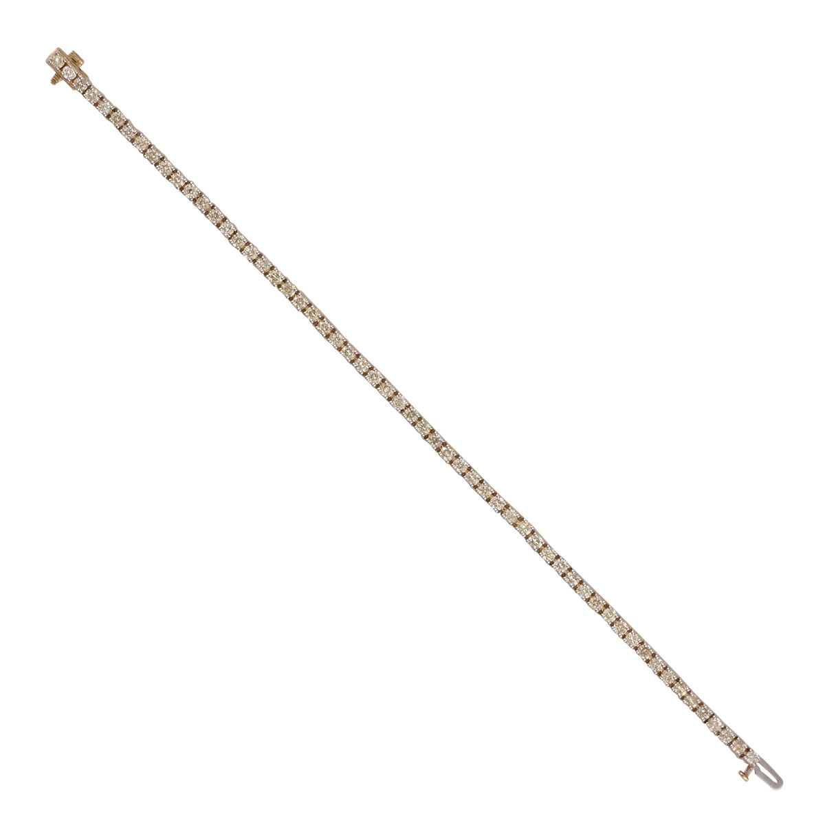 Tennis Round ct Gold, (J, 7" Arista Yellow 14K in 4.00 I2) Diamond Bracelet