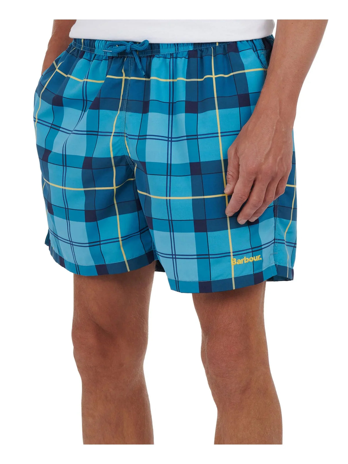Stretch Shorts Swimwear XXL Mens Plaid Aqua BARBOUR