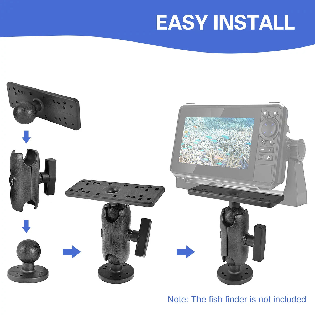 Accessory Ball Portable Swivel Fish Mount Finder 360° Kayak Finder Base Kayak Finder Mount Fish Fishfinders Fish Holder