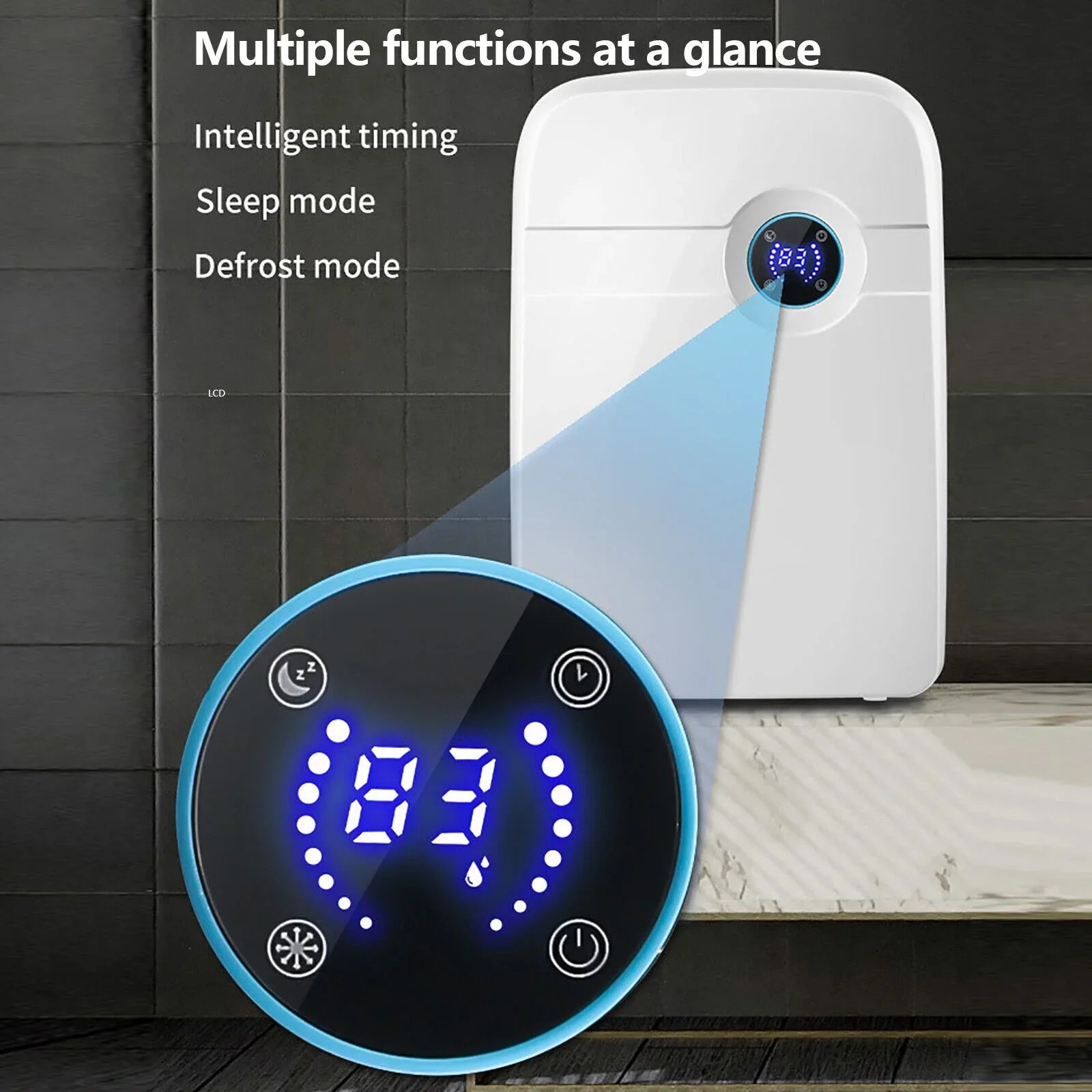 Bedroom Tank RV Moisture 2.5L MIni Compact Dryer Caravan w/ Drain Water for Portable Garage ZhdnBhnos Hose Dehumidifier