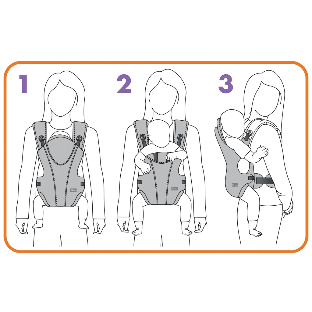 Position Dreambaby 3-in-1 Oxford Baby Adjustable Carrier