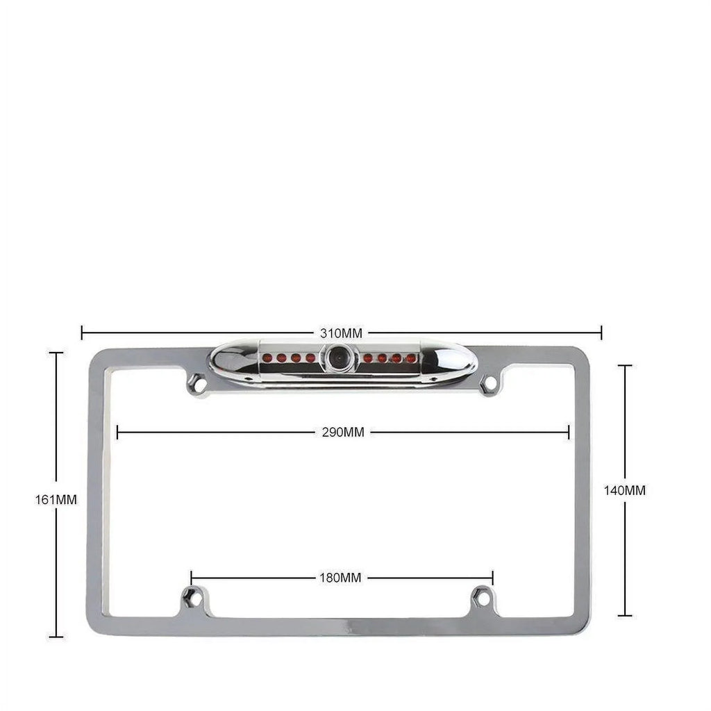 US Night Rear View New 12V Vision Plate Car License Camera 8 IR Backup Frame CMOS