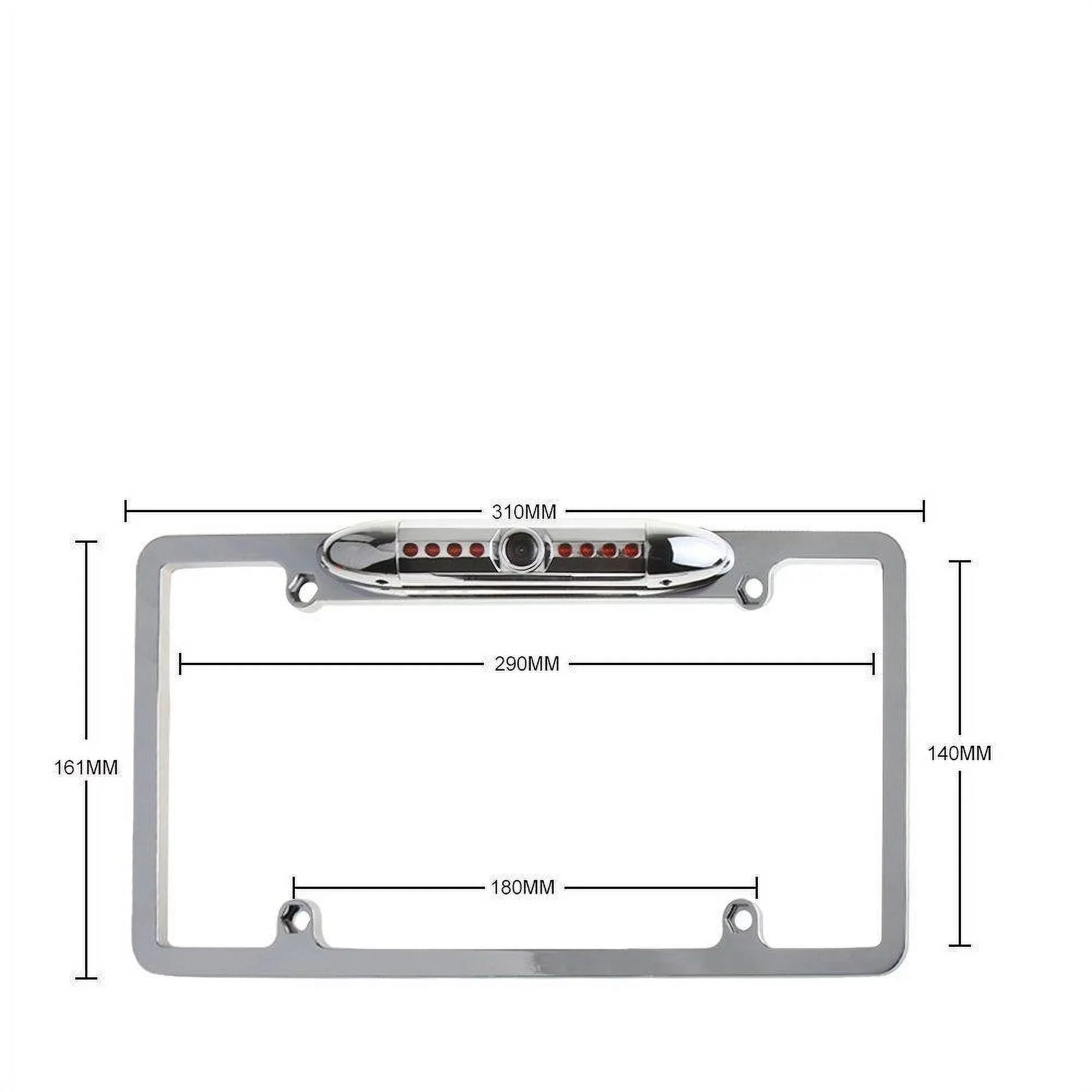US Night Rear View New 12V Vision Plate Car License Camera 8 IR Backup Frame CMOS