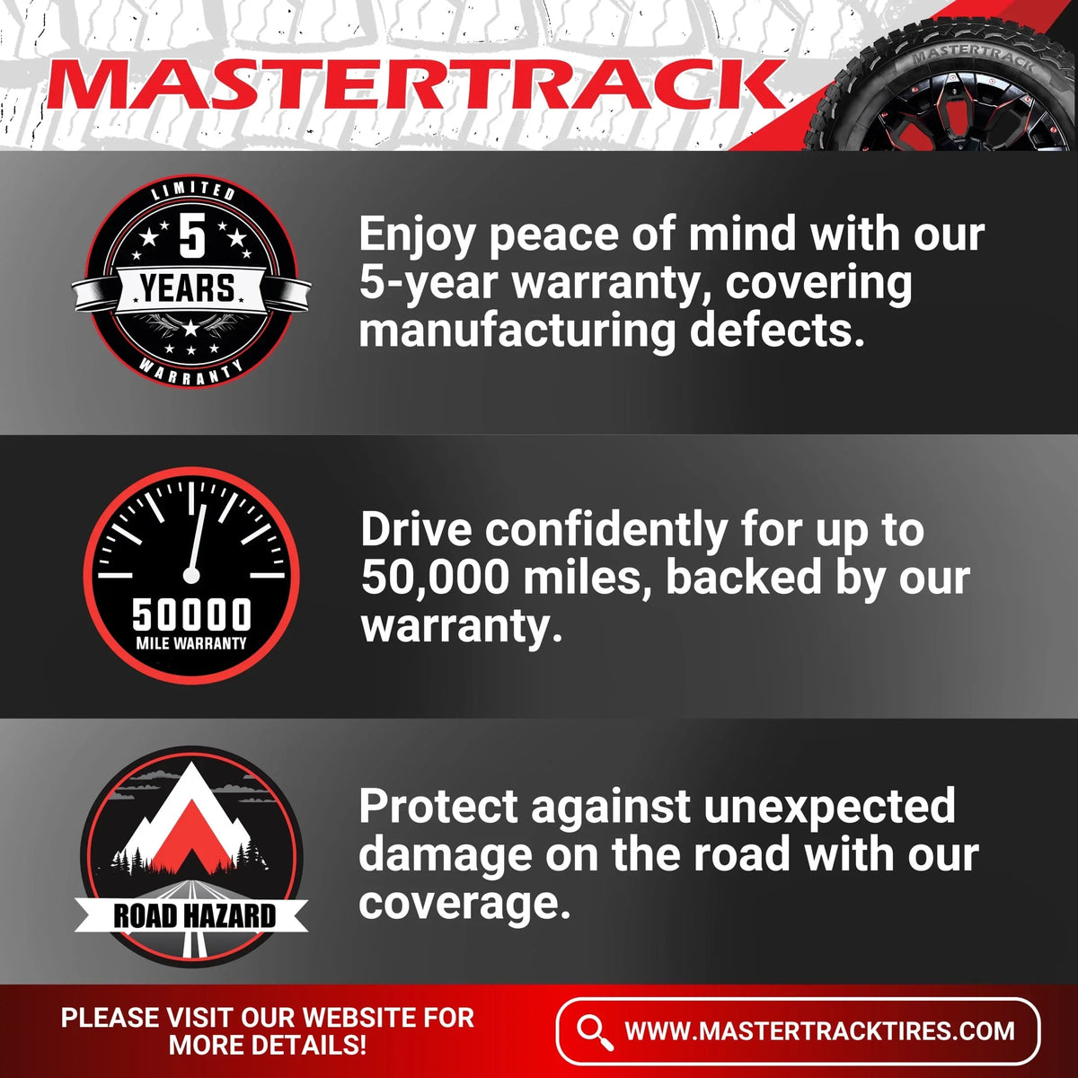 AT Light E All Ply 275/65/18(Tire Tire BADLANDS Only) Terrain 123S SUV Truck Mastertrack 10 LT275/65R18