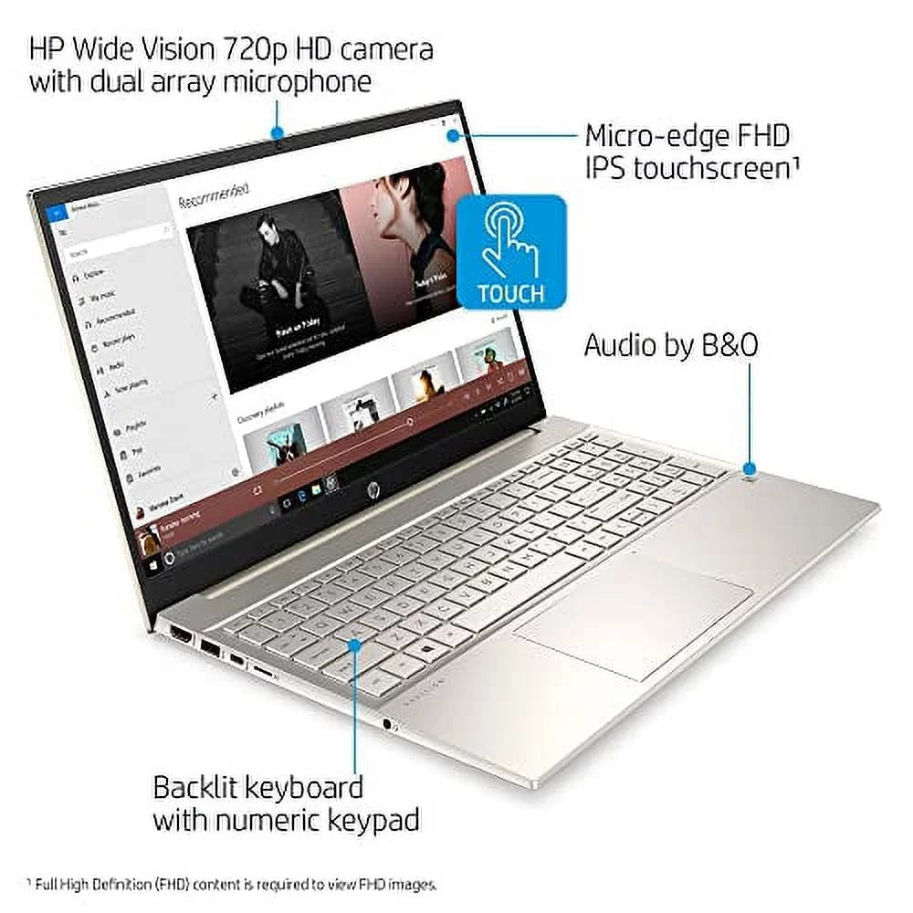 NVMe Touchscreen 4-Core w/RE WiFi 11 AX DDR4 Pavilion Windows HDMI FHD IPS SSD Laptop i7-1165G7 Pro RAM Webcam Backlit Xe Keyboard Intel 2022 Graphics USB-C HP Iris 1TB 15.6" Bluetooth 32GB USB