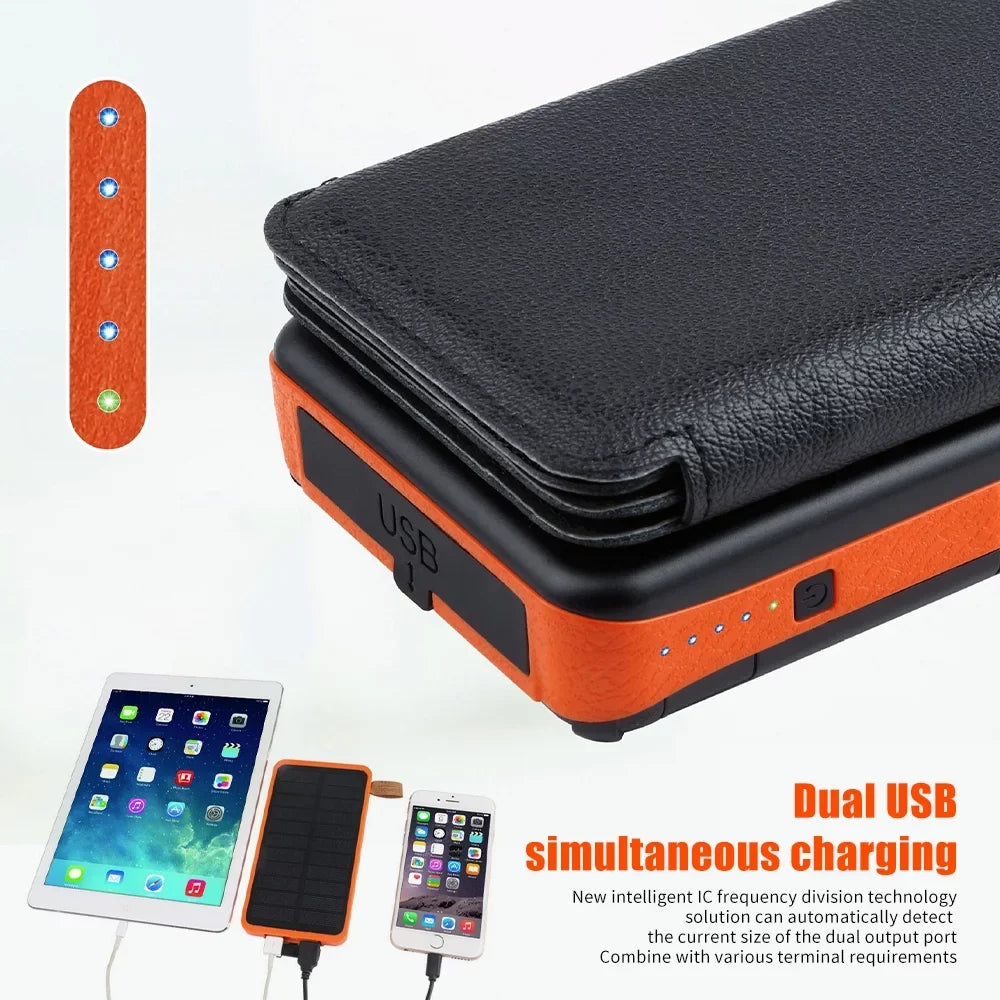 Battery Charger Tablets Fast Portable Phones, Bank, Power 26000mAh, Outdoor Charge Pack Solar for USB