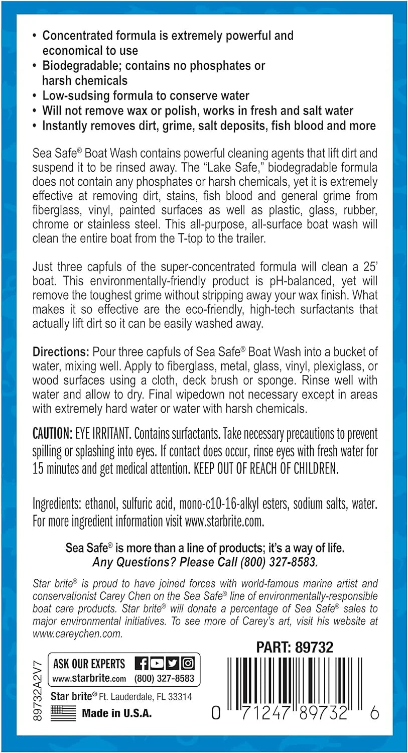 Sea Safe Boat 089732Pw Wash Brite Brite Star Star